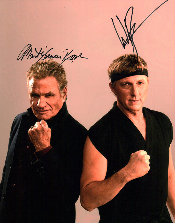 Cobra Kai 11x14 Photo Poster Cast x2 Signed Zabka, Kove JSA Certified Autograph