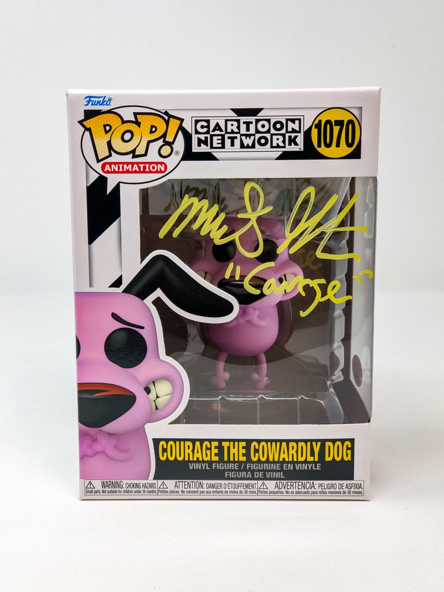 Marty Grabstein Cartoon Network Courage the Cowardly Dog #1070 Signed Funko Pop JSA Certified Autograph