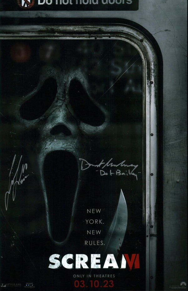SCREAM VI 11x17 Cast x2  Mulroney, Liberato Signed Photo Poster JSA Certified Autograph