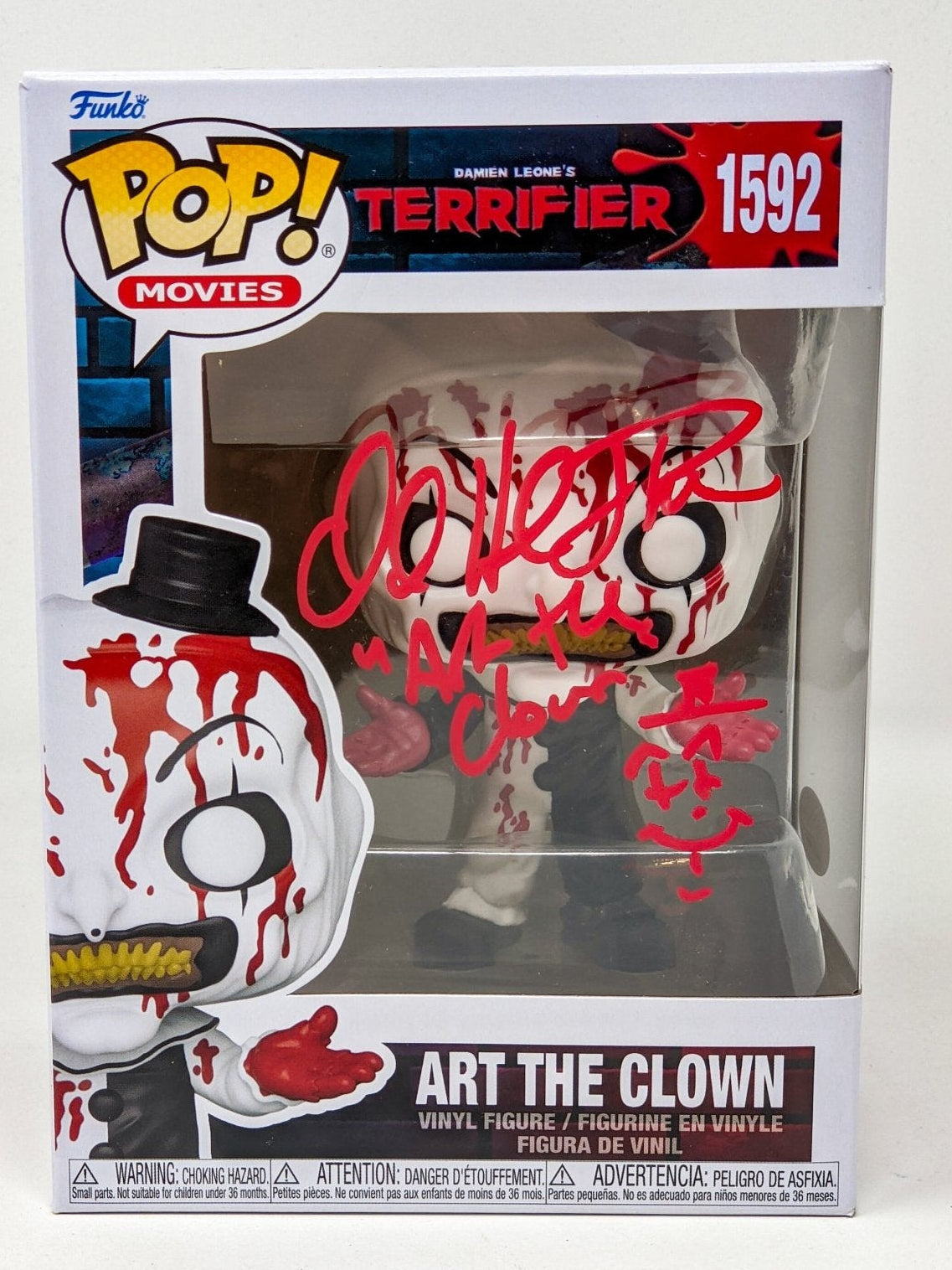 David Howard Thornton Art The Clown #1592 Signed Funko Pop JSA Certified Autograph