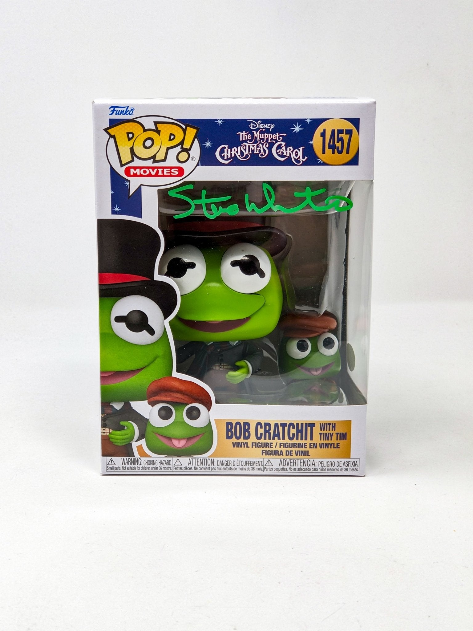 Steve Whitmire The Muppet Christmas Carol Bob Cratchit with Tiny Tim #1457 Signed Funko Pop JSA Certified Autograph