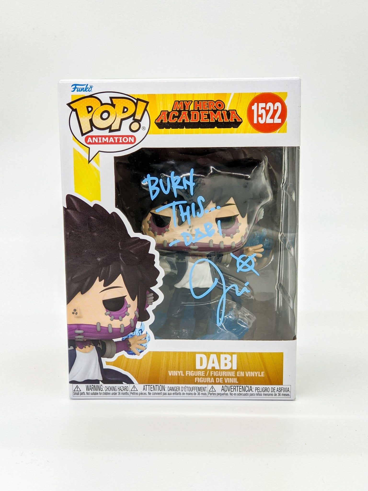 Jason Liebrecht My Hero Academia Dabi #1522 Signed Funko Pop JSA Certified Autograph
