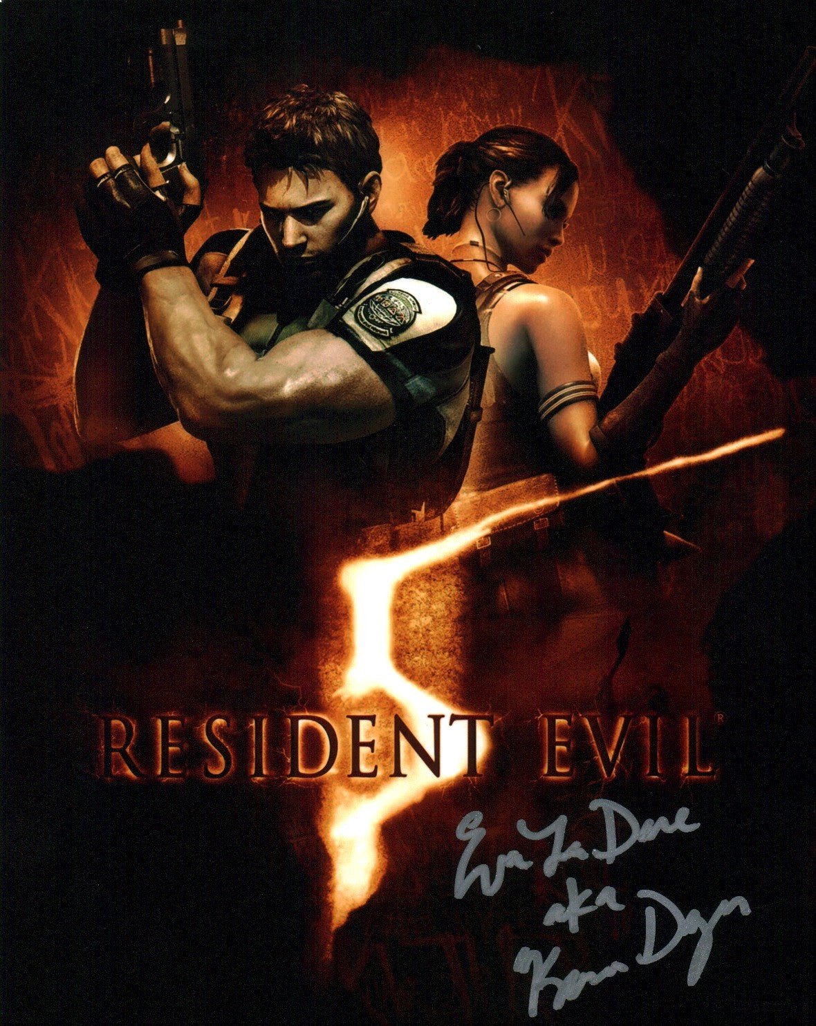Eva La Dare Resident Evil 8x10 Signed Photo JSA Certified Autograph