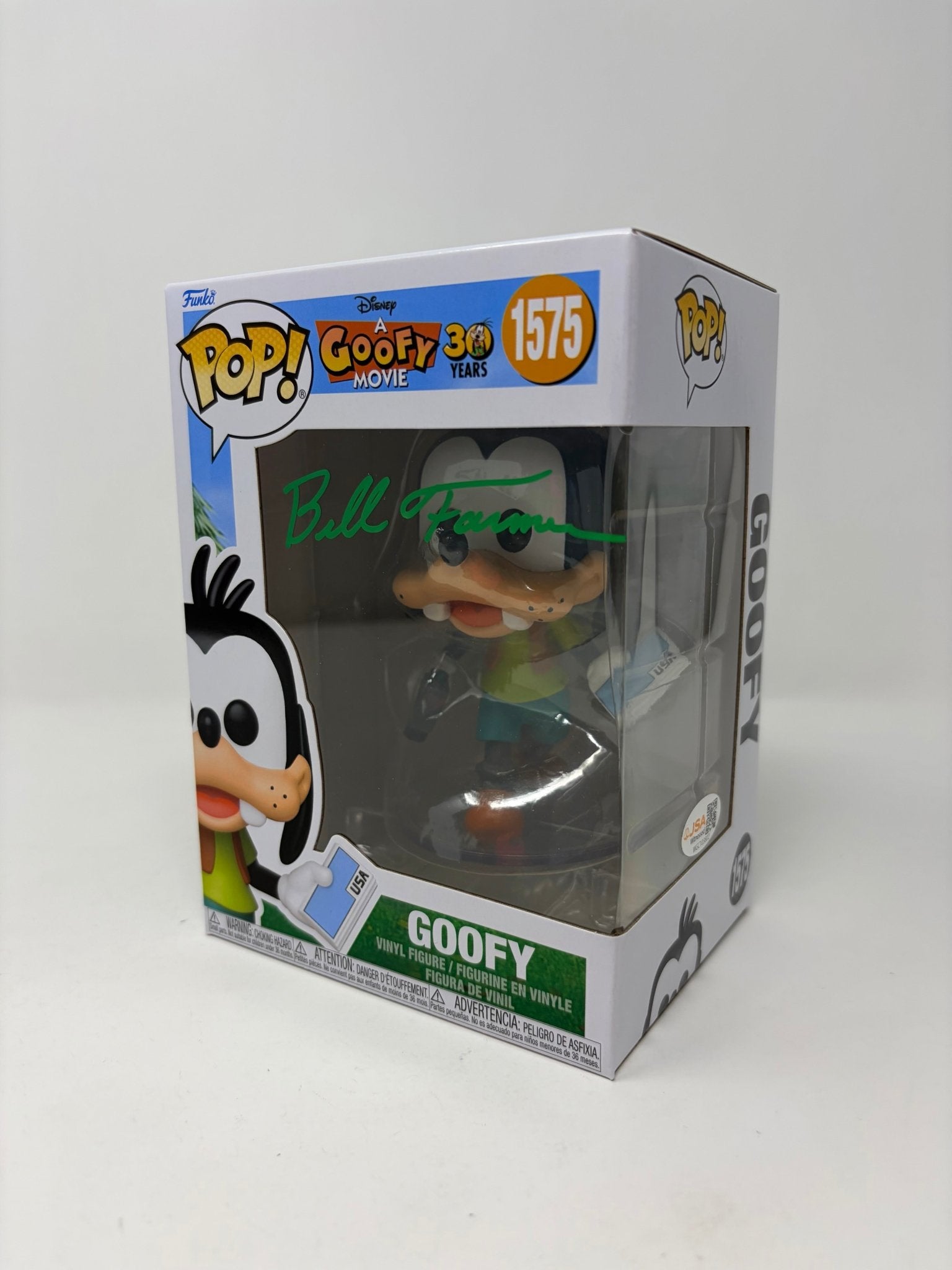 Bill Farmer Disney A Goofy Movie #1575 Signed Funko Pop JSA Certified Autograph