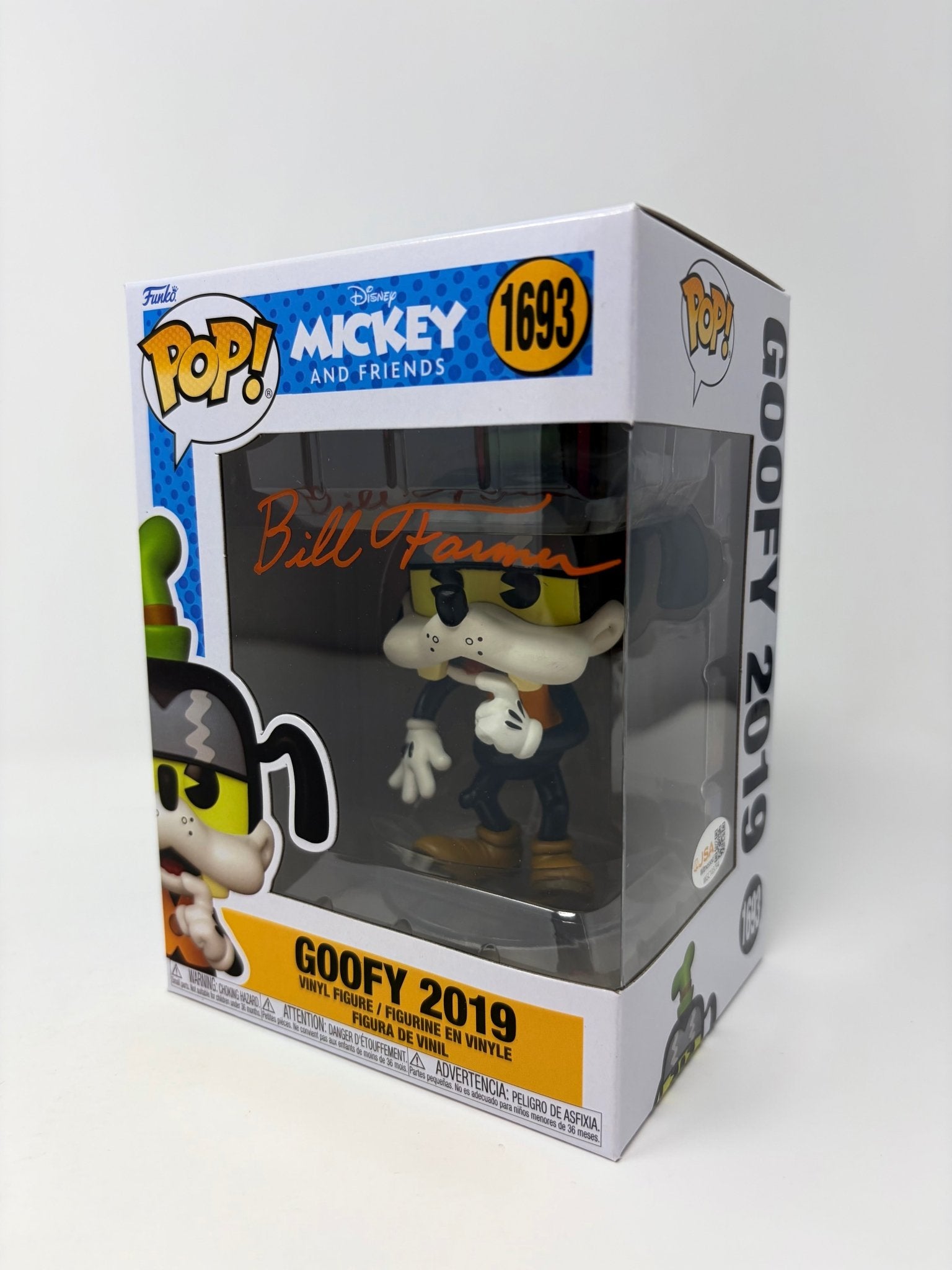Bill Farmer Disney Goofy 2019 #1693 Signed Funko Pop JSA Certified Autograph