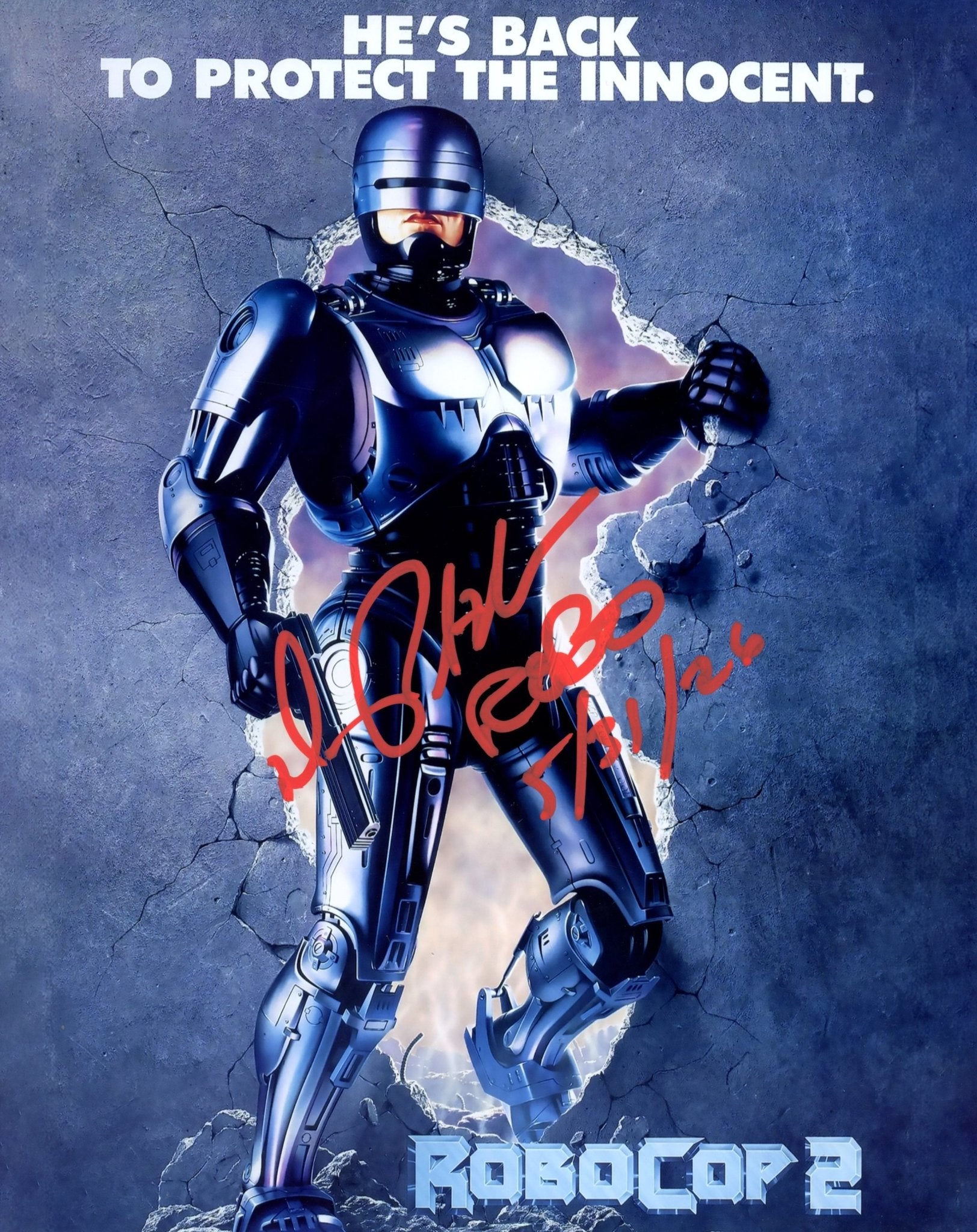 Peter Weller RoboCop 8x10 Signed Photo JSA Certified Autograph