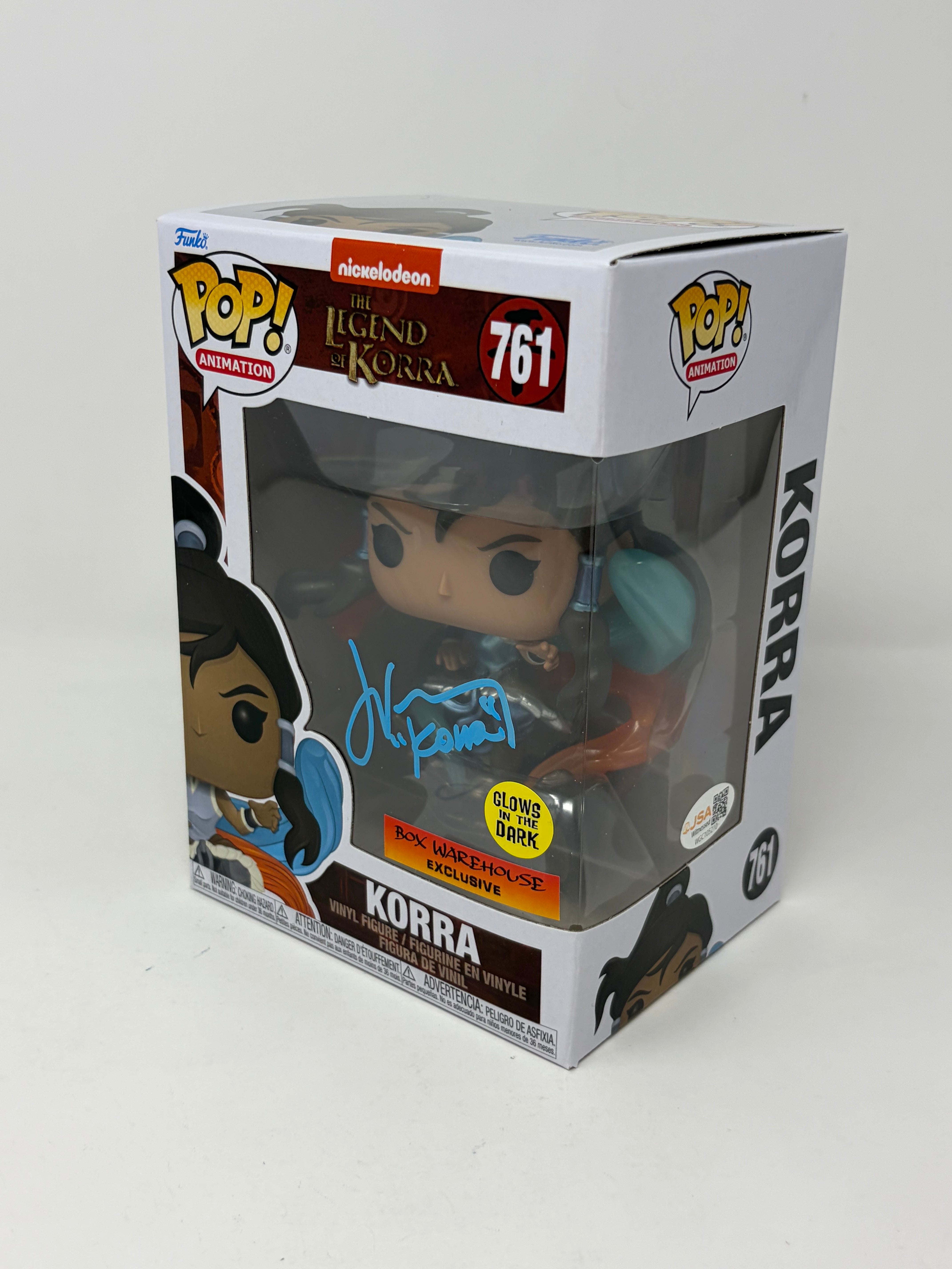 Janet Varney The Legend of Korra #761 GLOW IN THE DARK Exclusive Signed Funko Pop JSA Certified Autograph