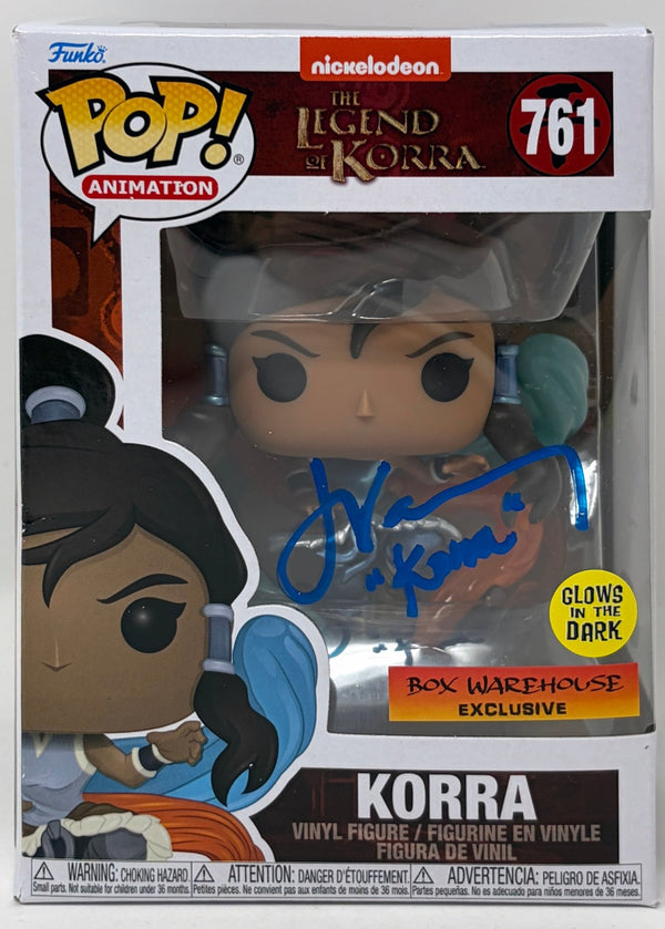 Janet Varney The Legend of Korra #761 GLOW IN THE DARK Exclusive Signed Funko Pop JSA Certified Autograph