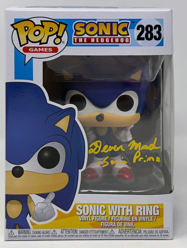 Deven Mack Sonic The Hedgehog With Ring #283 Signed Funko Pop