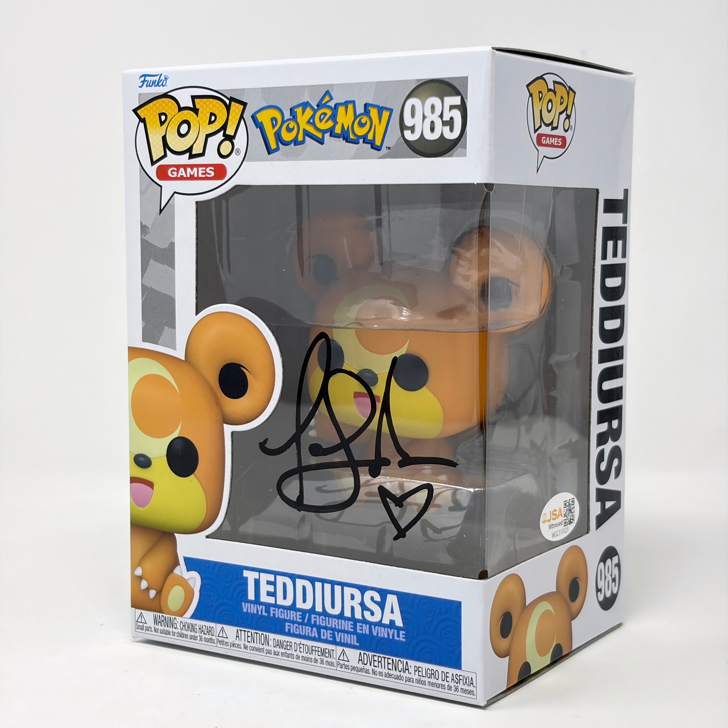 Tara Sands Pokemon Teddiursa #985 Signed Funko Pop