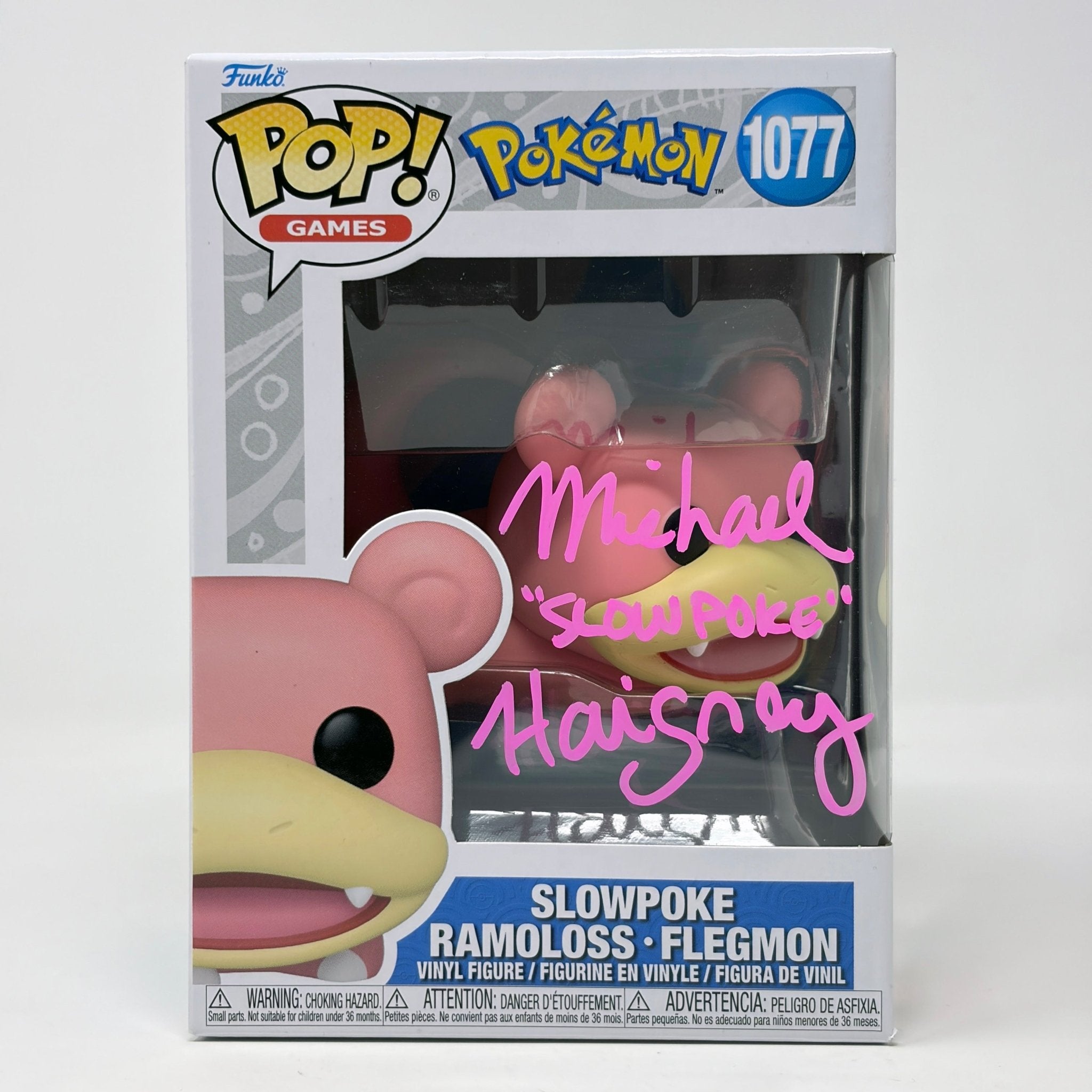 Michael Haigney Pokemon Slowpoke #1077 Signed Funko Pop