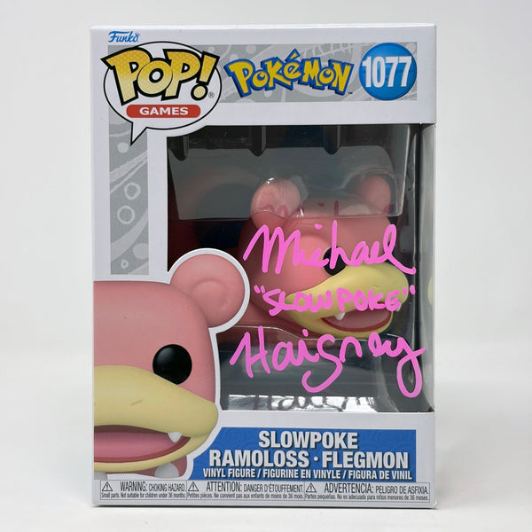 Michael Haigney Pokemon Slowpoke #1077 Signed Funko Pop
