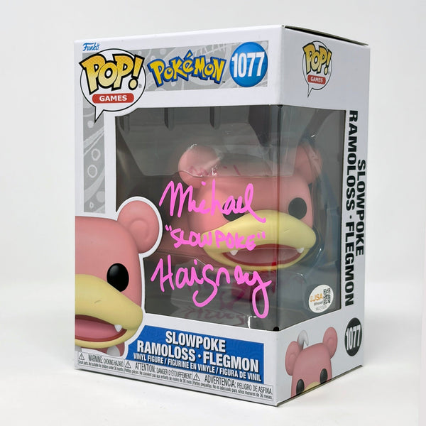 Michael Haigney Pokemon Slowpoke #1077 Signed Funko Pop