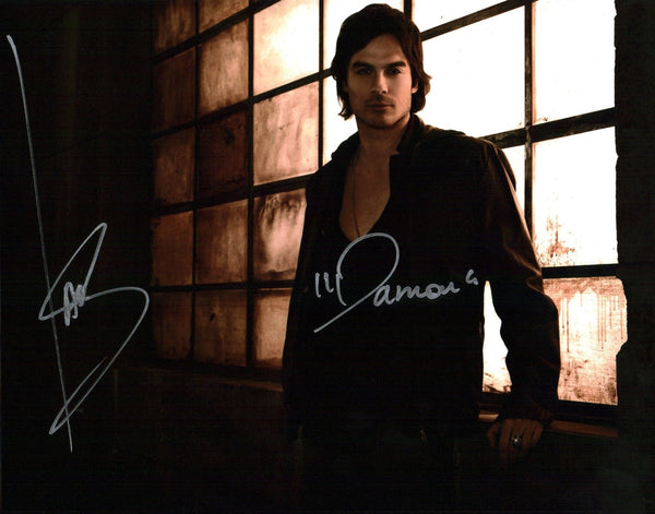 Ian Somerhalder Vampire Diaries 11x14 Signed Photo Poster JSA Certified Autograph