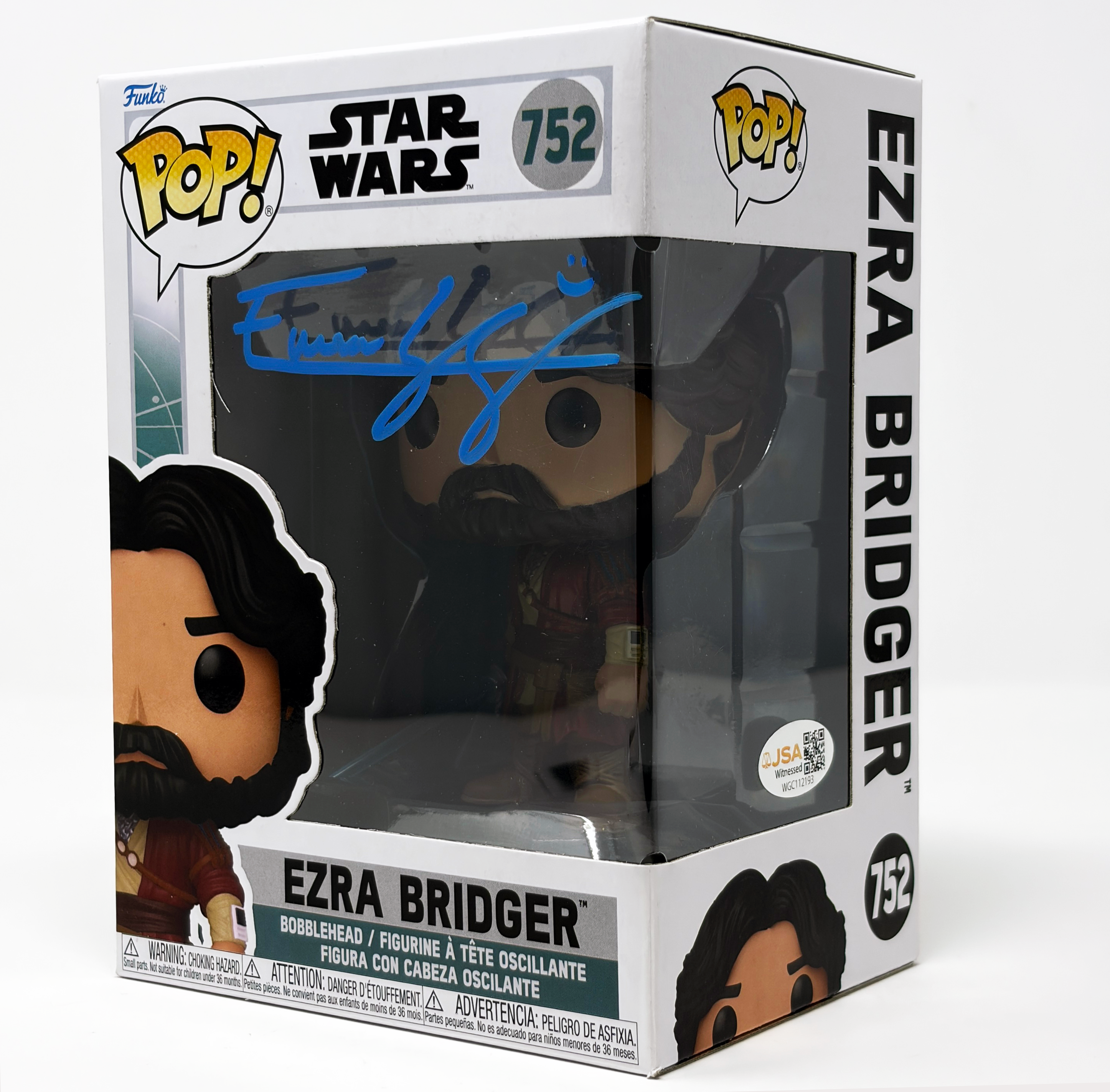 Eman Esfandi Star Wars Ezra Bridger #752 Signed Funko Pop