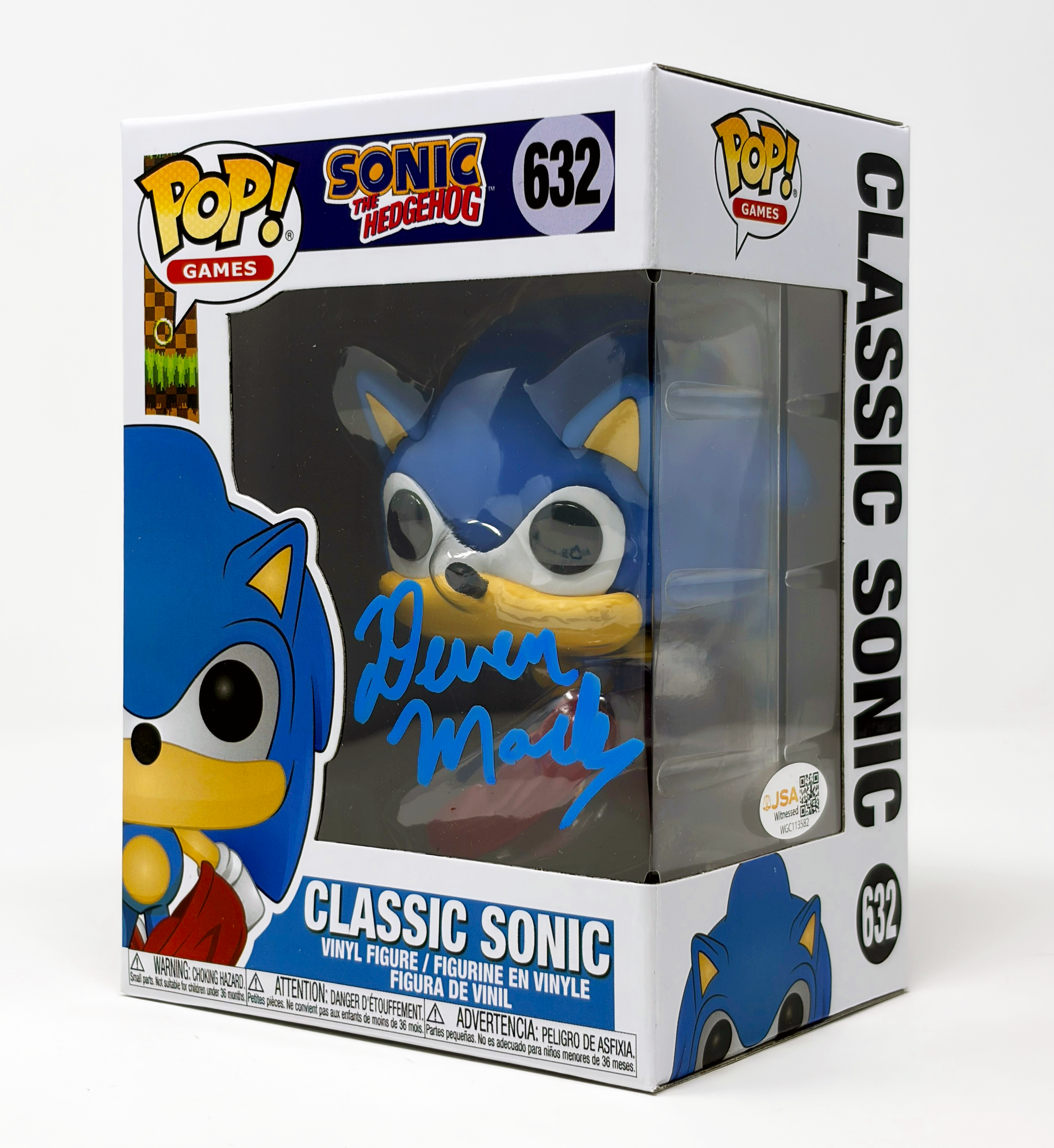 Deven Mack Sonic The Hedgehog (Classic Sonic) #632 Signed Funko Pop
