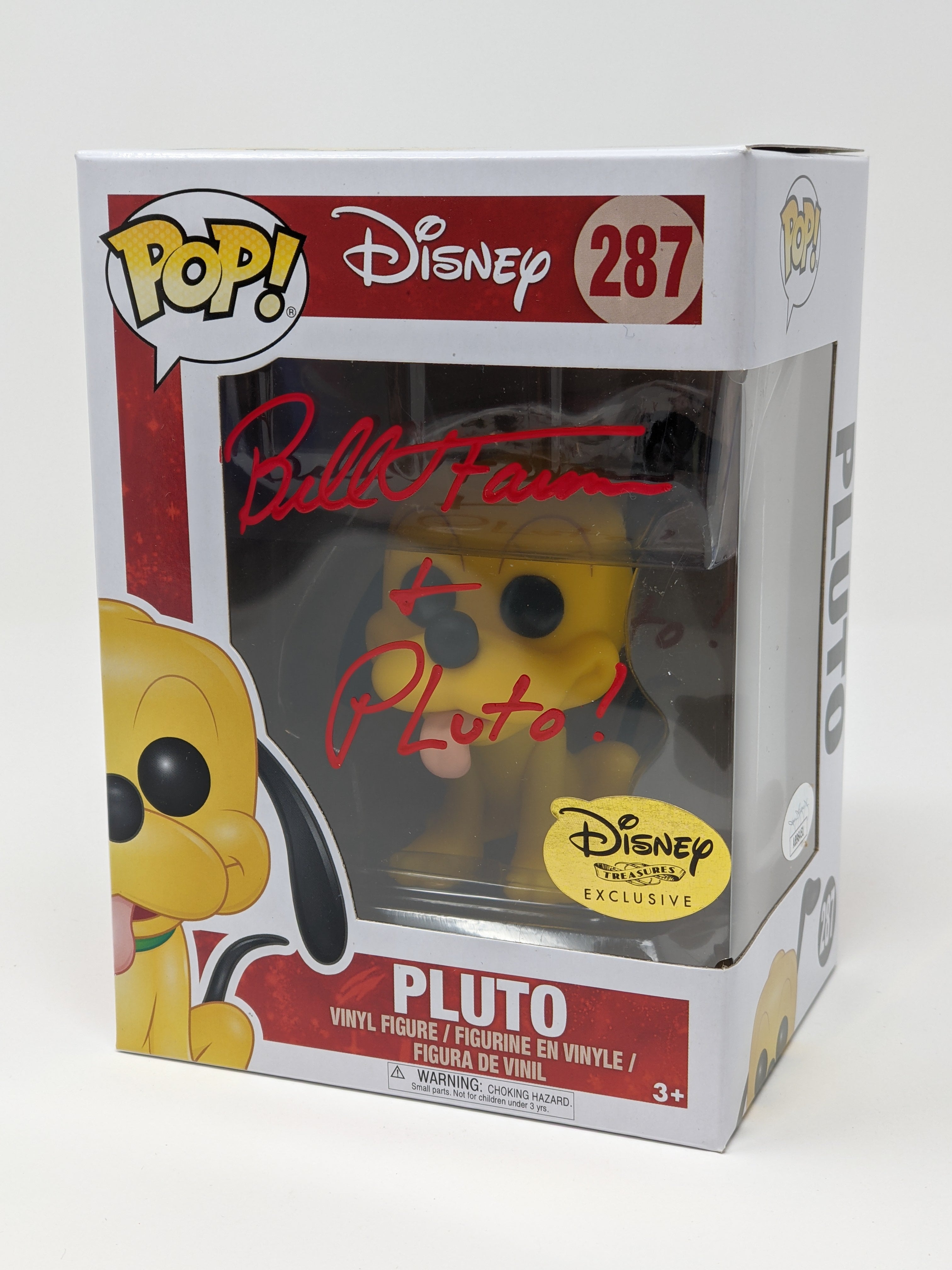 Bill Farmer Disney Pluto #287 Exclusive Signed Funko Pop JSA COA Certified Autograph