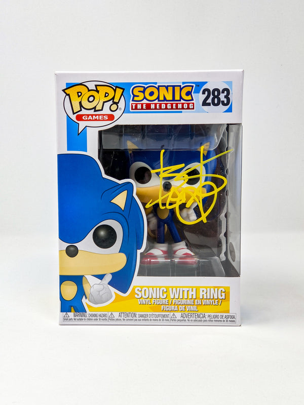 Ben Schwartz Sonic the Hedgehog Sonic with Ring #283 Signed Funko Pop JSA Certified Autograph GalaxyCon