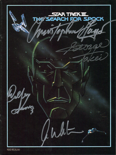 Star Trek: III The Search for Spock Movie Special 84-1 Magazine Cast x4 Signed Shatner, Llyod, Koenig, Takei JSA Certified Autograph