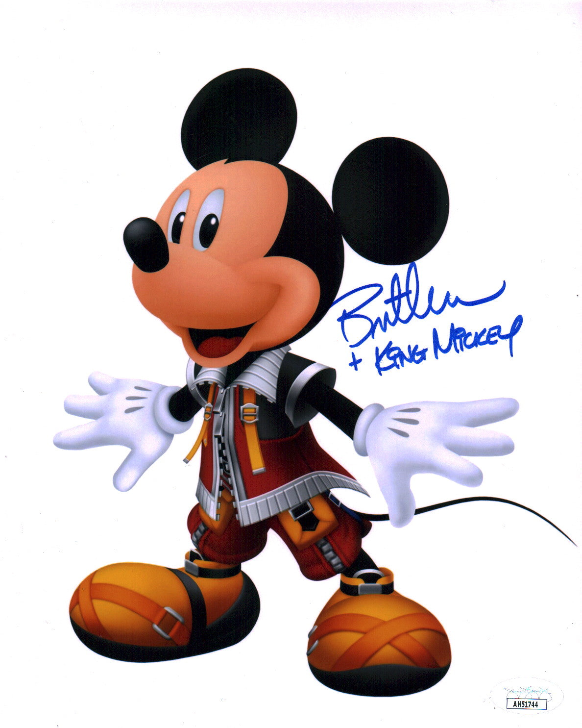 Bret Iwan Disney Kingdom Hearts 8x10 Signed Autograph Photo JSA Certified