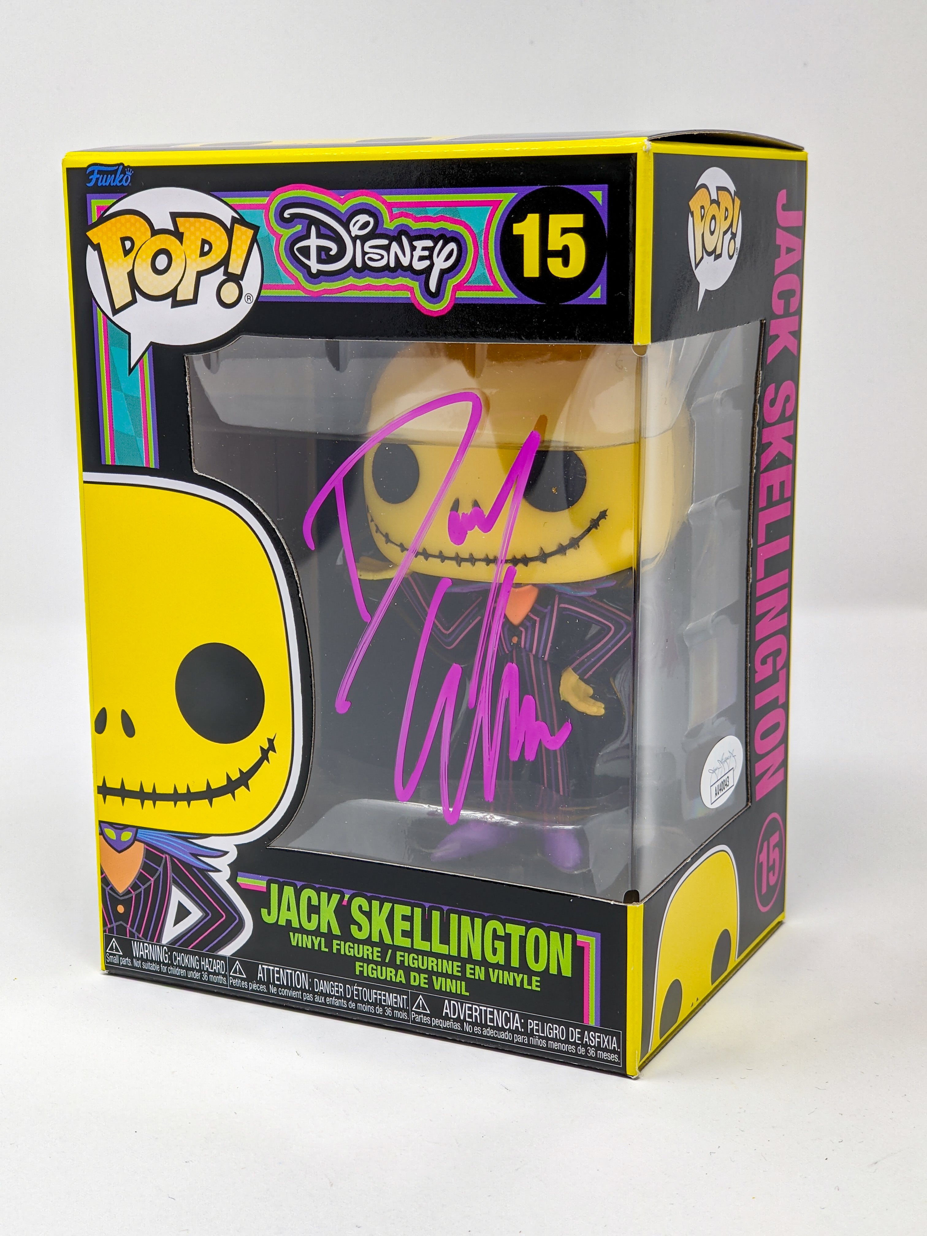 Danny Elfman Disney's Nightmare Before Christmas Jack Skellington #15 Blacklight Signed Funko Pop JSA Certified Autograph