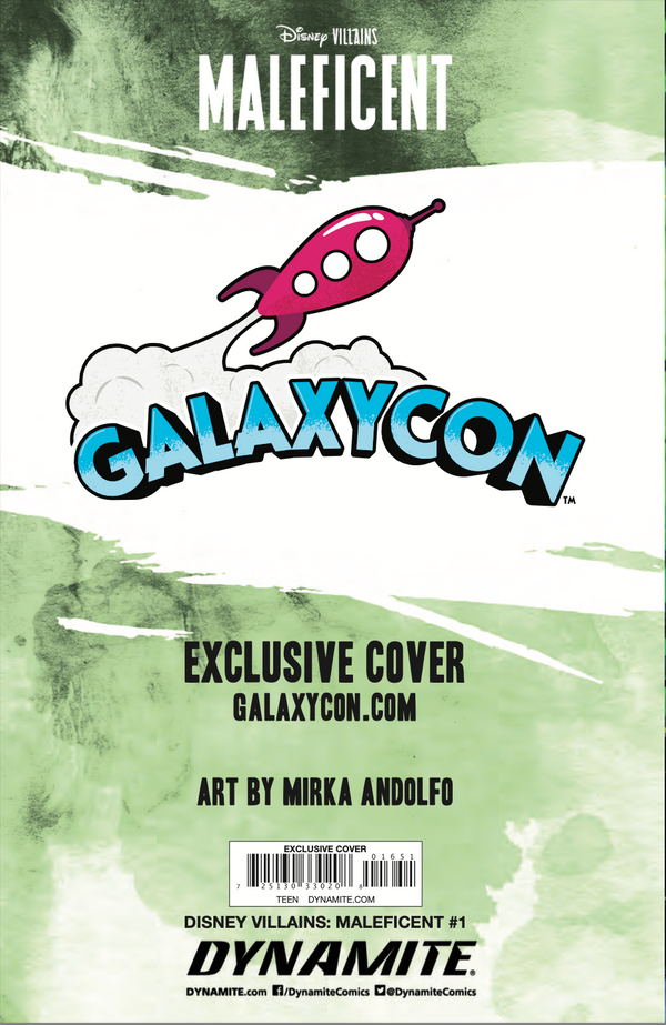 Disney Villains Maleficent #1 GalaxyCon Exclusive Andolfo Virgin Variant Comic Book