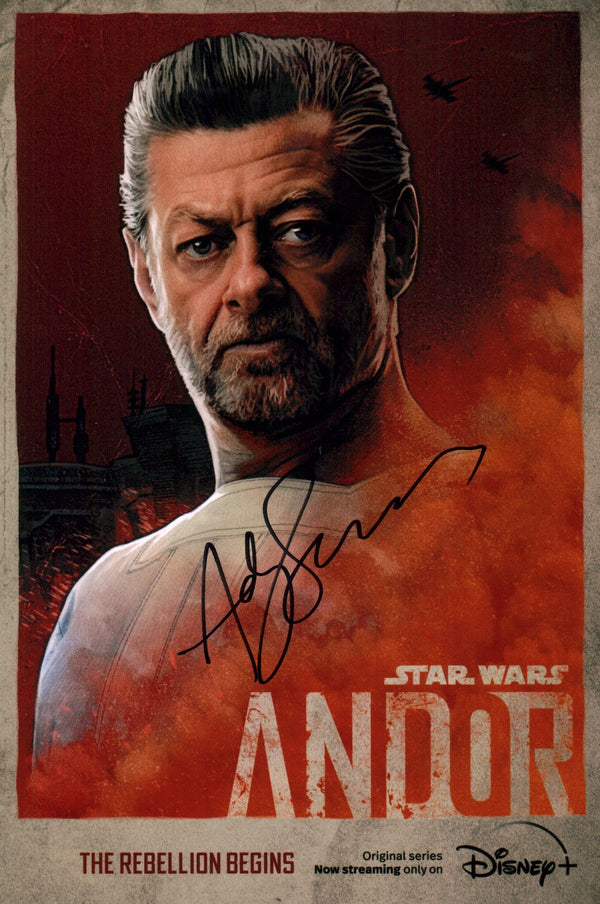 Andy Serkis Disney Star Wars Andor 8x12 Signed Photo JSA COA Certified Autograph
