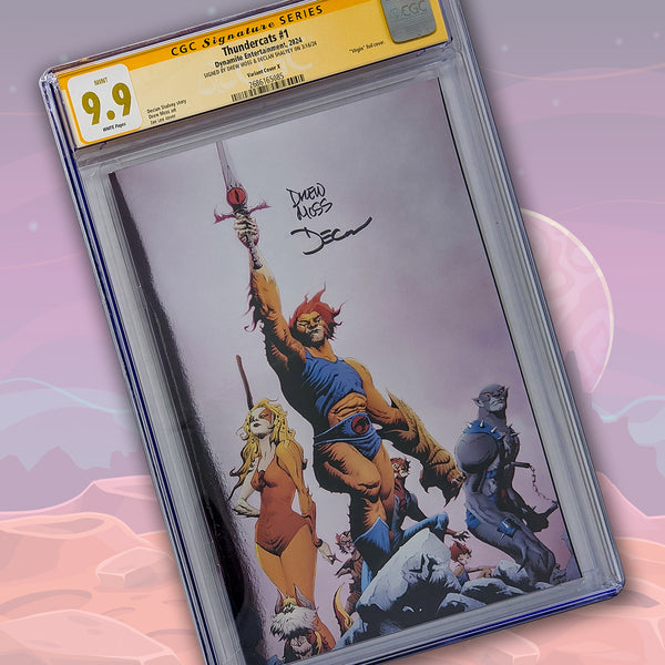 Thundercats #1 Variant Cover X Dynamite Comics CGC Signature Series 9.9 MINT x2 Signed Moss, Shalvey