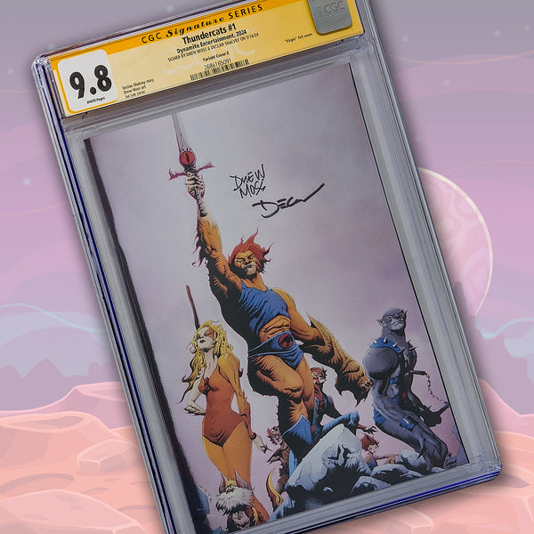 Thundercats #1 Variant Foil Cover X Dynamite Comics CGC Signature Series 9.8 Signed Moss, Shalvey