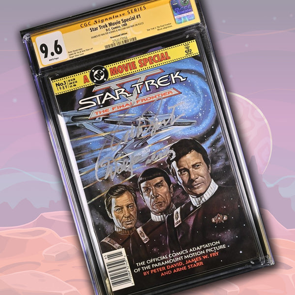 Star Trek Movie Special #1 DC Comics Newsstand Edition CGC Signature Series 9.6 Cast x2 Signed Koenig, Shatner