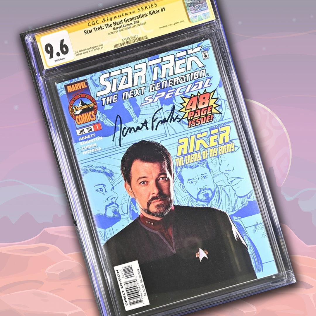Star Trek: The Next Generation: Riker #1 Marvel Comics CGC Signature Series 9.6 Cast Signed Jonathan Frakes
