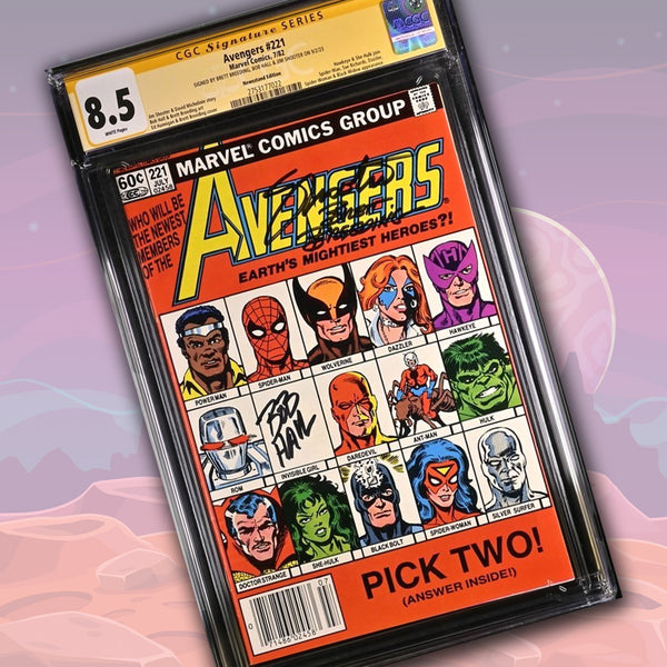 Avengers #221 Marvel Comics CGC Signature Series 8.5 Signed Breeding, Hall, Shooter GalaxyCon