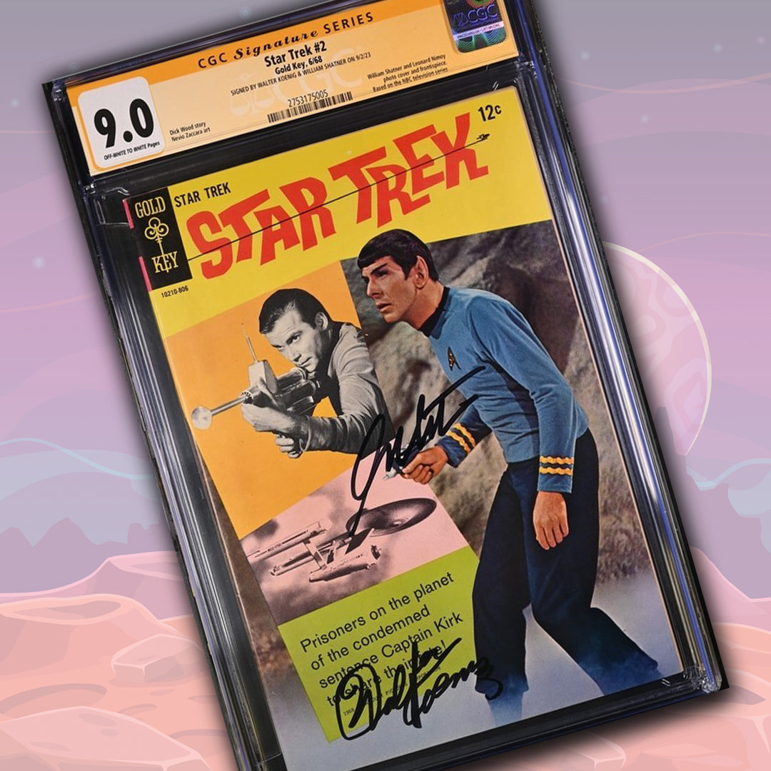 Star Trek #2 Gold Key CGC Signature Series 9.0 Cast Signed Koenig, Shatner