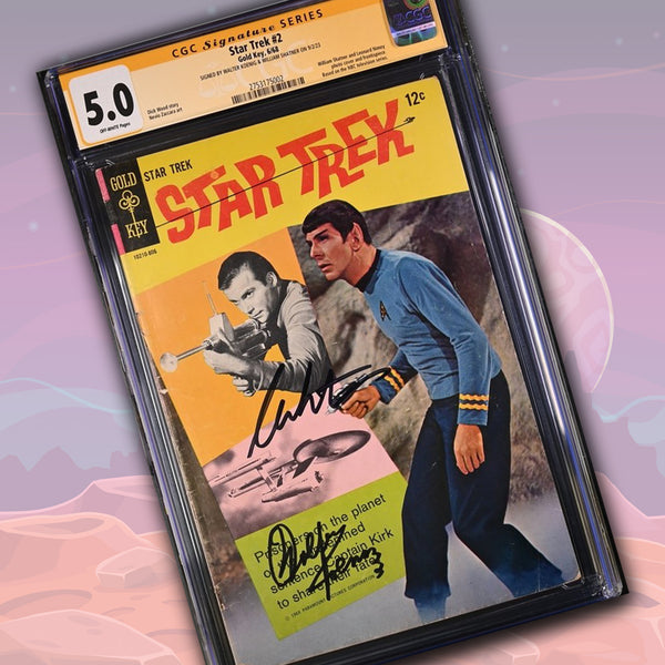Star Trek #2 Gold Key CGC Signature Series 5.0 Cast x2 Signed Koenig, Shatner