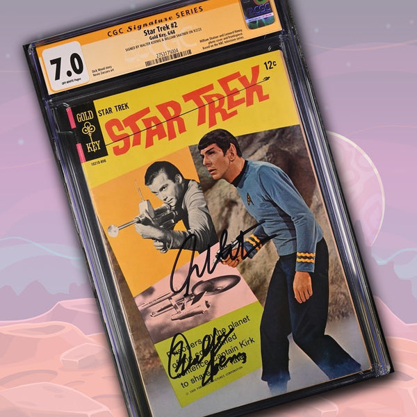 Star Trek #2 Gold Key CGC Signature Series 7.0 Cast x2 Signed Koenig, Shatner