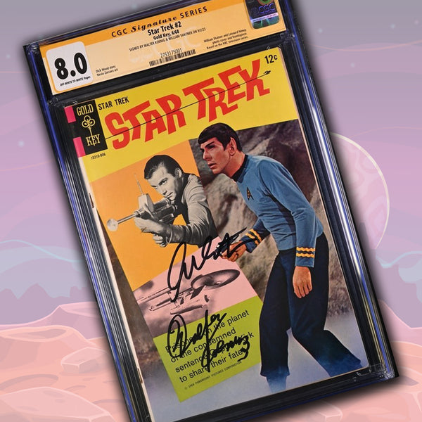 Star Trek #2 Gold Key CGC Signature Series 8.0 Cast x2 Signed Koenig, Shatner