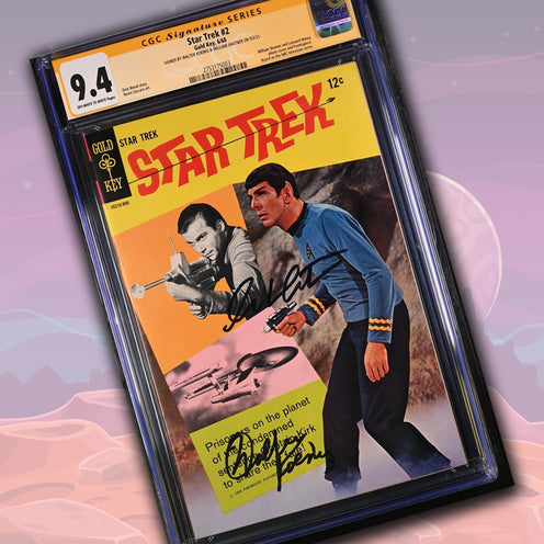 Star Trek #2 Gold Key CGC Signature Series 9.4 Cast x2 Signed Koenig, Shatner GalaxyCon