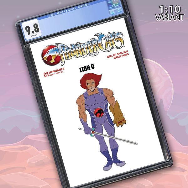 PRESALE: CGC Universal Grade 9.8 Thundercats #1 Cover P 1:10 Drew Moss Lion-O Variant Cover Comic Book