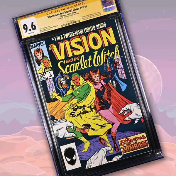 Vision and the Scarlet Witch #v2 #1 Marvel Comics CGC Signature Serires 9.6 Signed Steve Englehart GalaxyCon