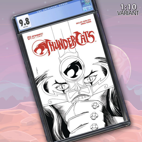 PRESALE: CGC Universal Grade 9.8 Thundercats #1 Cover Q 1:10 Shalvey Line Art Variant Cover Comic Book GalaxyCon