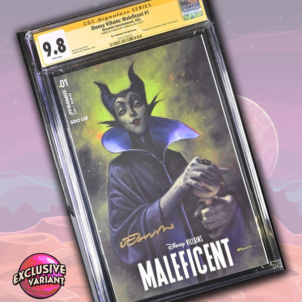 Disney Villains Maleficent #1 GalaxyCon Exclusive Tommaso Variant CGC Signature Series 9.8 Signed Fabrizio De Tommaso