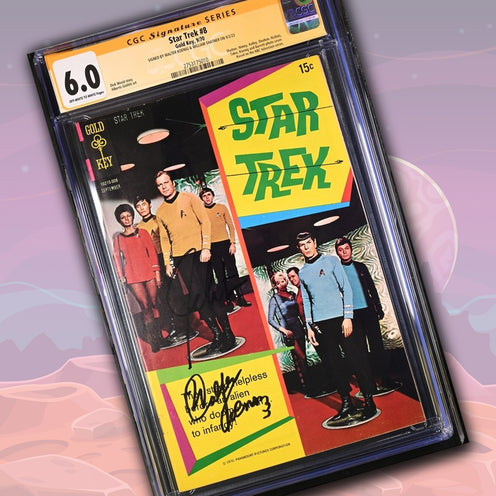 Star Trek #8 Gold Key CGC Signature Series 6.0 Cast x2 Signed Koenig, Shatner