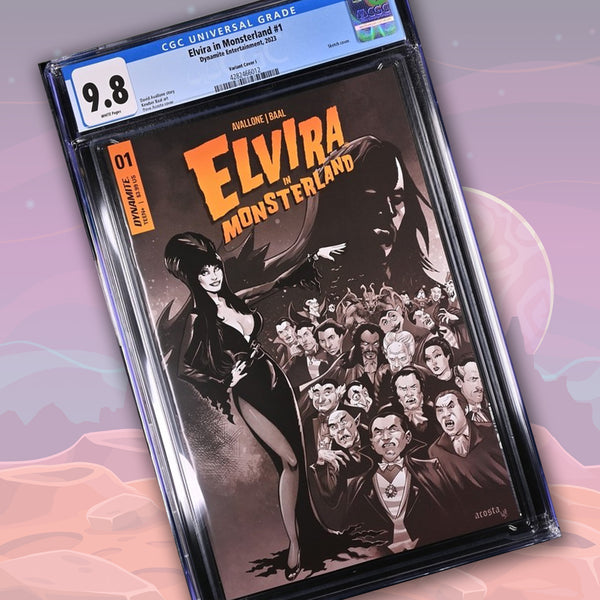 Elvira In Monsterland #1 Cover I Acosta 1:20 Dynamite Entertainment CGC Universal Grade 9.8 GalaxyCon