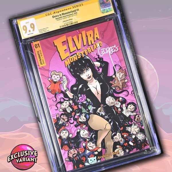 Elvira In Monsterland #1 Dynamite Entertainment GalaxyCon Edition CGC Signature Series 9.9 MINT Signed Georges Jeanty