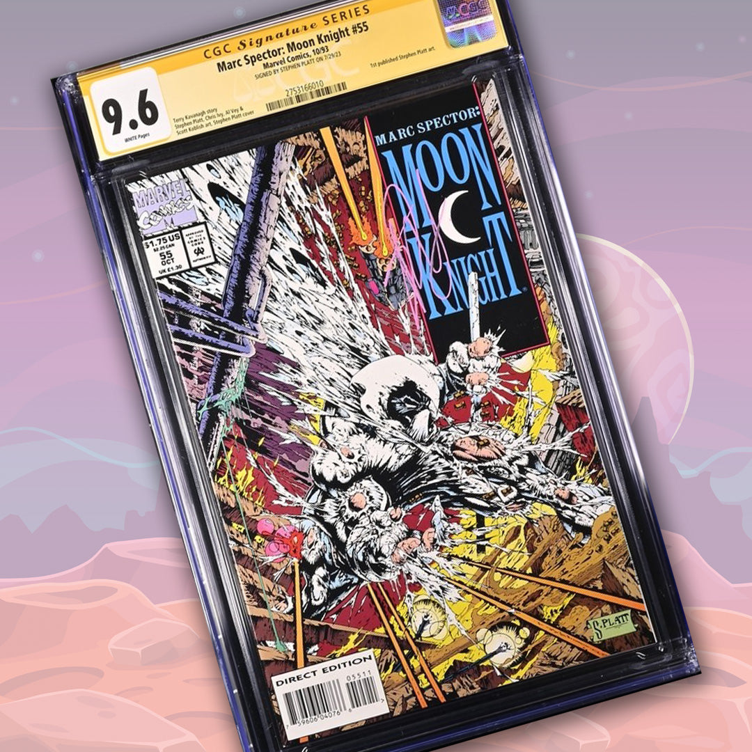 Marc Spector: Moon Knight #55 Marvel Comics CGC Signature Series 9.6 Signed Stephen Platt GalaxyCon
