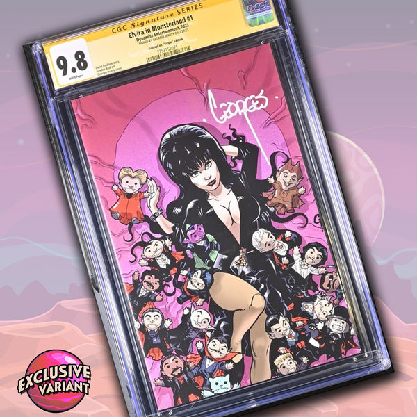 Elvira In Monsterland #1 Dynamite Entertainment GalaxyCon Edition CGC Signature Series 9.8 Signed Georges Jeanty