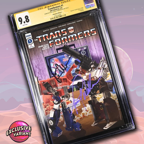 Transformers #1 GalaxyCon Exclusive Cover A IDW CGC Signature Series 9.8 Signed Cullen, Welker