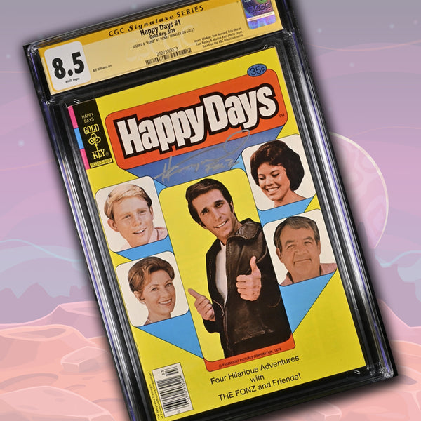 Happy Days #1 Gold Key CGC Signature Series 8.5 Signed Henry Winkler