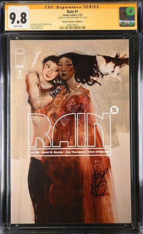 Rain #1 Retailer Incentive Edition A Image Comics  CGC Signature Series 9.8 Signed Zoe Thorogood