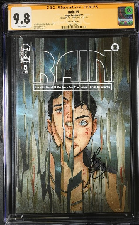 Rain #5 Variant Cover B Image Comics CGC Signature Series 9.8 Signed Zoe Thorogood